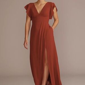 cinnamon bridesmaid dress from Davids Bridal